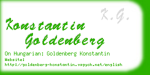 konstantin goldenberg business card